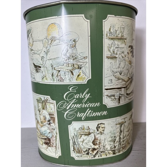 Vintage Chein Co Metal Trashcan Early American Craftsman - Picture 11 of 11